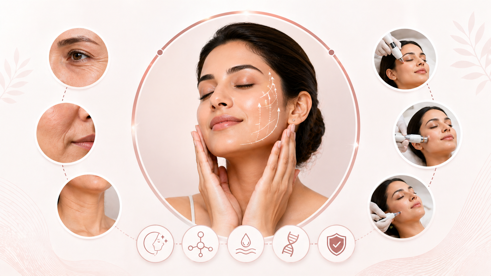 Patient receiving anti-ageing skin rejuvenation treatment at Dr Disha's Hair and Skin Clinic Lucknow Cantonment - Botox and dermal filler consultation with internationally trained aesthetic physician
