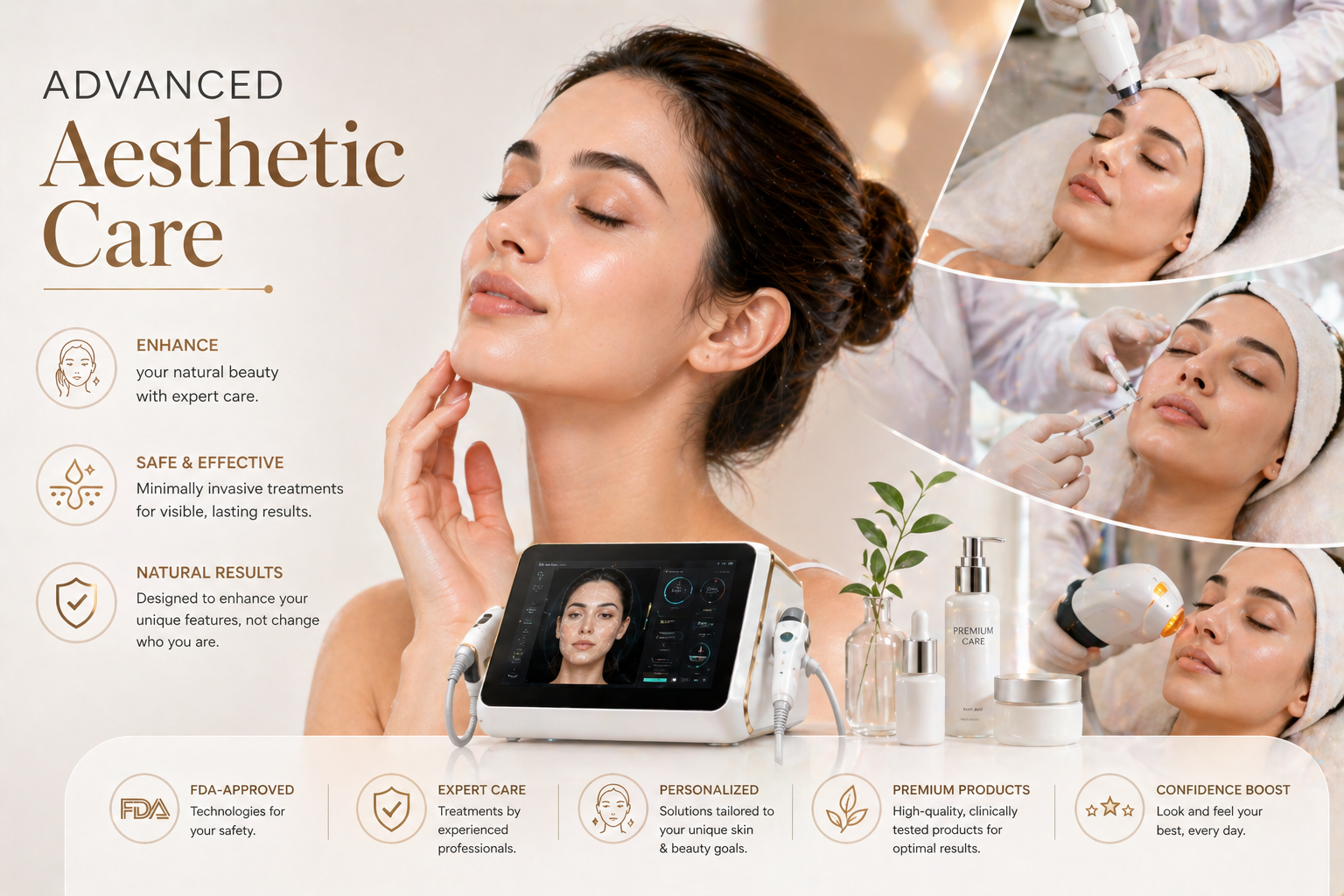 Patient receiving advanced cosmetic dermatology skin treatment at Dr Disha's Hair and Skin Clinic Lucknow Cantonment — expert non-surgical skin procedure by internationally trained aesthetic physician